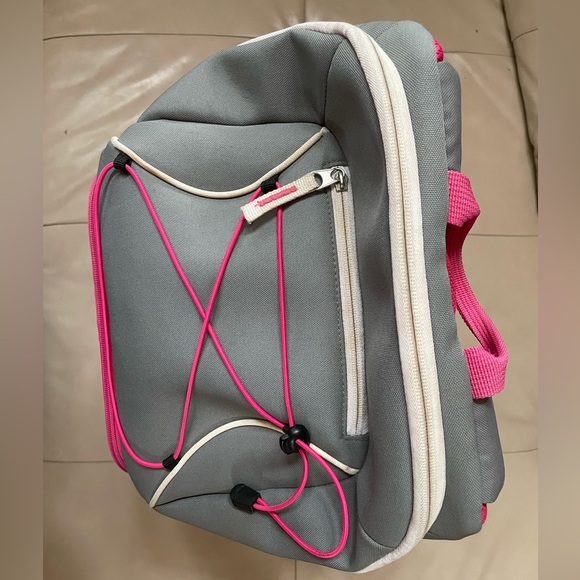 Six Pack Prodigy Fitness Gray and Pink Bag, Backpack, Meal Storage - Picture 2 of 16